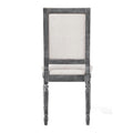 Cream And Weathered Grey Open Back Side Chairs Set Of 2 Solid Cream Grey Dining Room Foam Rectangular Farmhouse Side Chair Rubberwood Solid Back Set Of 2 Wood