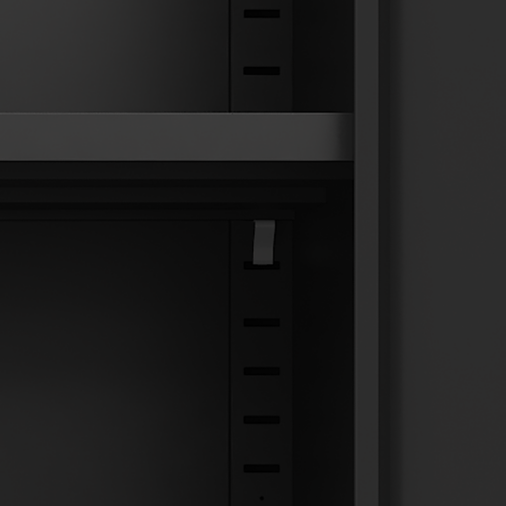 Upgraded Wide 39.37 Inch & Depth 19.69 Inch Metal Storage Cabinet 72 Inch Black Lockable Garage Cabinet With Wheels Heavy Duty Steel Cabinet With Doors & 4 Adjustable Shelves For Home, Office Black