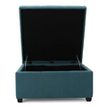 Carlsbad Storage Ottoman Teal Fabric