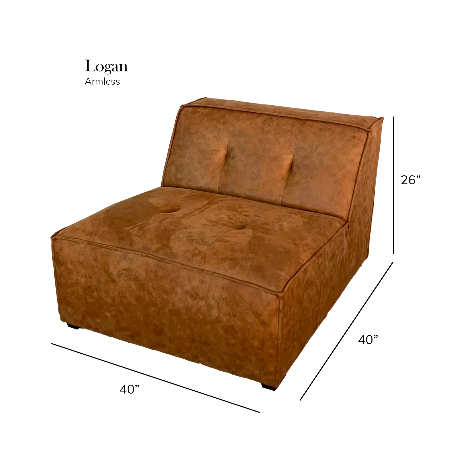 Logan Pet Friendly 6 Piece Sectional Brown Microsuede 5 Seat