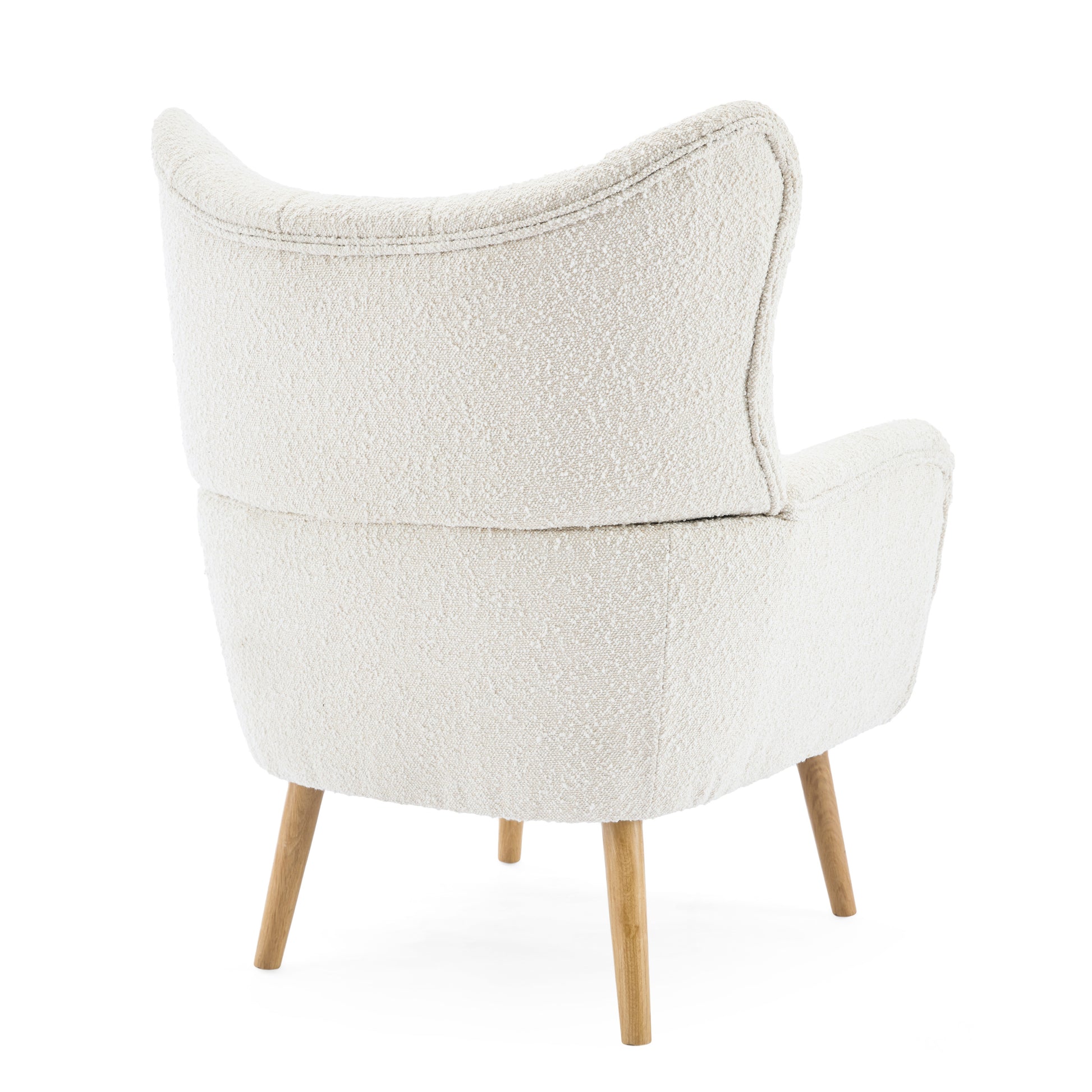 Arm Chair Almond Wood Primary Living Space Modern Foam Wood Fabric 1 Seat