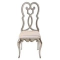 Ivory And Antique Champagne Side Chairs Set Of 2 Solid Ivory Dining Room Foam Rectangular Glam Side Chair Poplar Queen Anne Back Set Of 2 Wood Metal