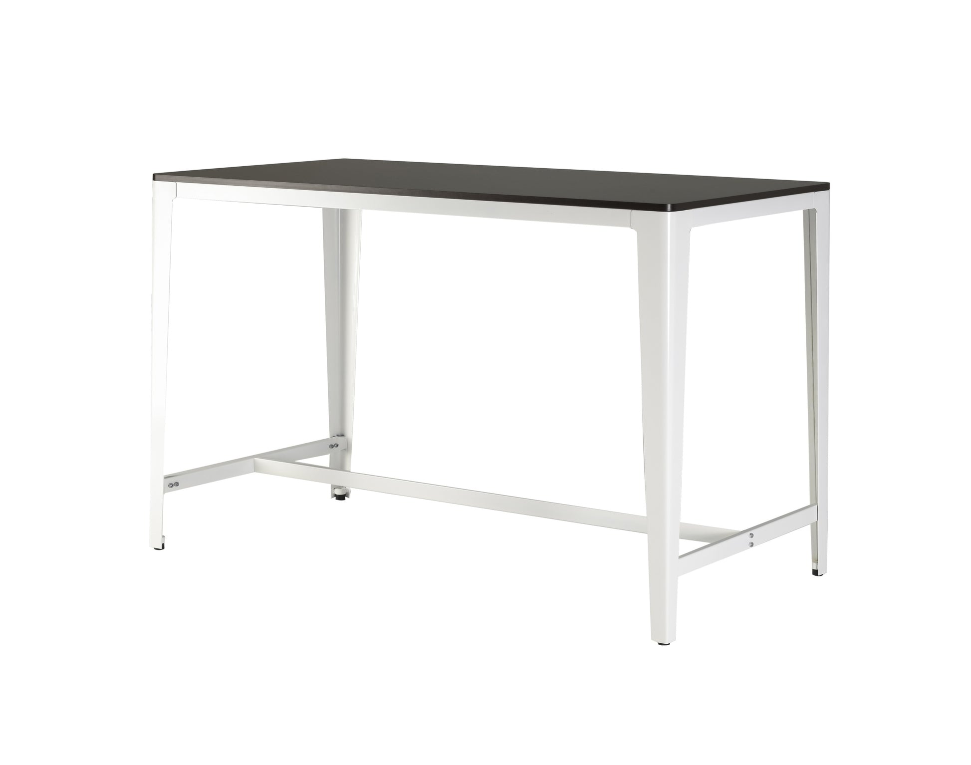 Farmhouse Style Minimalist Counter Height Table In Brown White Brown White Seats 4 Brown Kitchen Farmhouse,Industrial,Mid Century Modern,Minimalist,Transitional Rectangular Kitchen & Dining Tables Powder Coated Rectangular Metal & Wood Mdf Metal H Shape