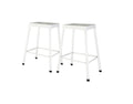 3 Pieces Monoco Farmhouse Counter Bistro Brown Metal Dining Room Fixed Table Rectangular Breakfast Nook Metal Wood Brown White Seats 4 42 Inches Rectangular 4 Leg Mdf Mdf Metal