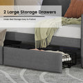 Twin Size Daybed With Storage Drawers, Upholstered Daybed With Charging Station And Led Lights, Gray Old Item W1580S00034 Twin Gray Linen