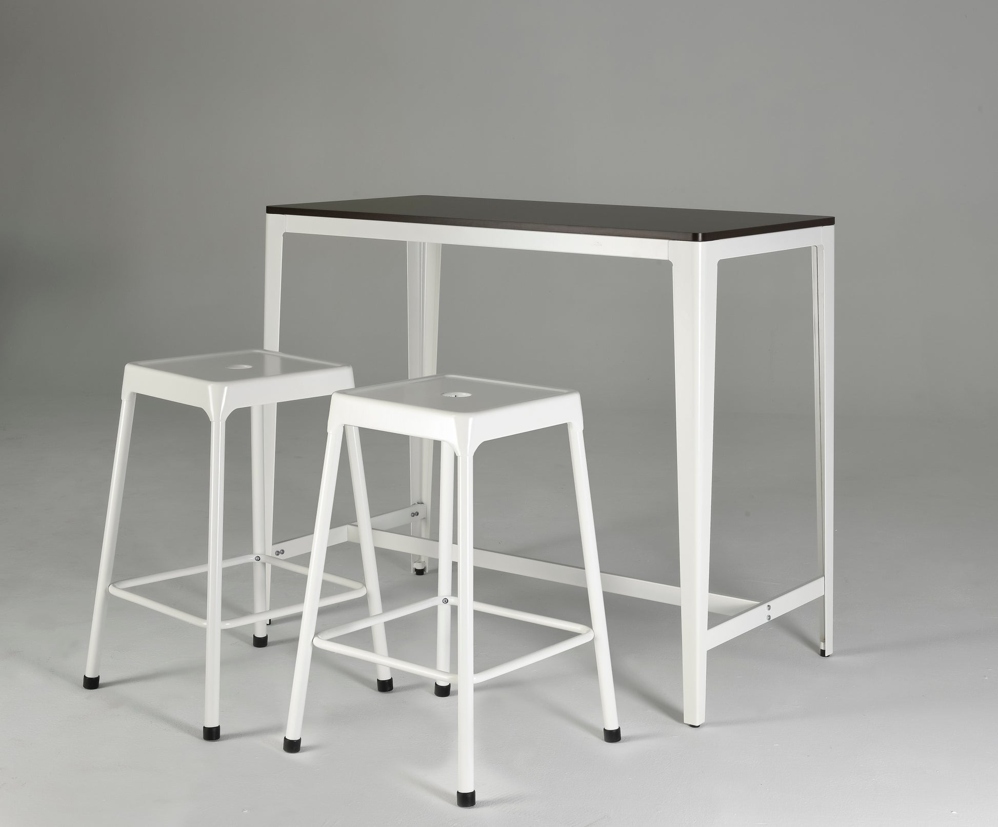 Farmhouse Style Minimalist Counter Height Table In Brown White Brown White Seats 4 Brown Kitchen Farmhouse,Industrial,Mid Century Modern,Minimalist,Transitional Rectangular Kitchen & Dining Tables Powder Coated Rectangular Metal & Wood Mdf Metal H Shape