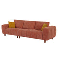 Convertible Sectional Sofa Couch, L Shaped Sofa With Fabric Couch,Modern Design Marshmallow Sofa For Living Room And Office,Caramel Caramel Wood Fabric 3 Seat