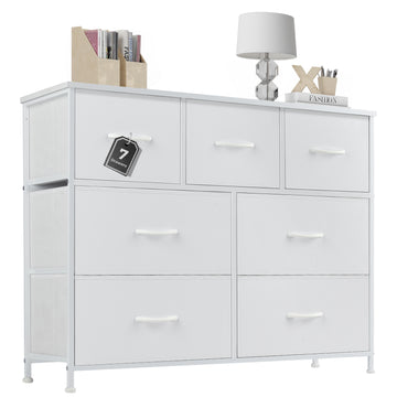 7 Storage Spaces, Assembled Wardrobe Lockers, Bedroom Furniture Lockers,White White Acacia Wood