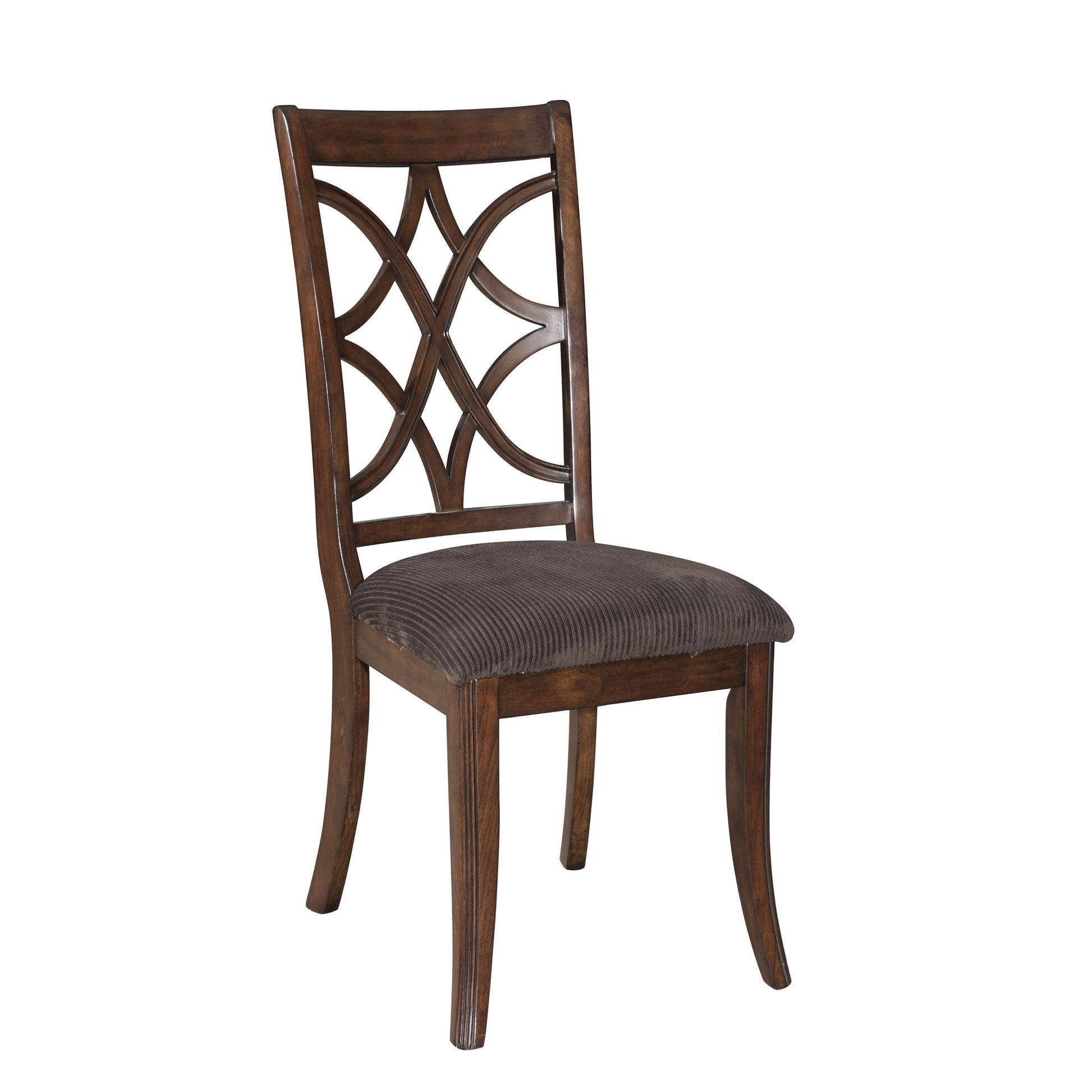 Brown And Dark Walnut Cross Back Side Chairs Set Of 2 Solid Brown Dining Room Foam Rectangular Side Chair Poplar Cross Back Set Of 2 Wood