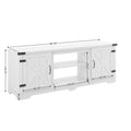 Modern Farmhouse Tv Media Stand, Large Barn Inspired Home Entertainment Console, For Tv Up To 70'', With Open Shelves And Closed Cabinets, White, 64.8