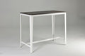 3 Pieces Monoco Farmhouse Counter Bistro Brown Metal Dining Room Fixed Table Rectangular Breakfast Nook Metal Wood Brown White Seats 4 42 Inches Rectangular 4 Leg Mdf Mdf Metal