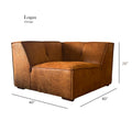 Logan Pet Friendly 4 Piece Sectional Brown Wood Microsuede 4 Seat