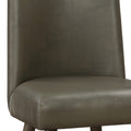 Grey And Grey Oak Upholstered Back Side Chairs Set Of 2 Solid Grey Dining Room Foam Rectangular Contemporary Side Chair Acacia Solid Back Set Of 2 Faux Leather