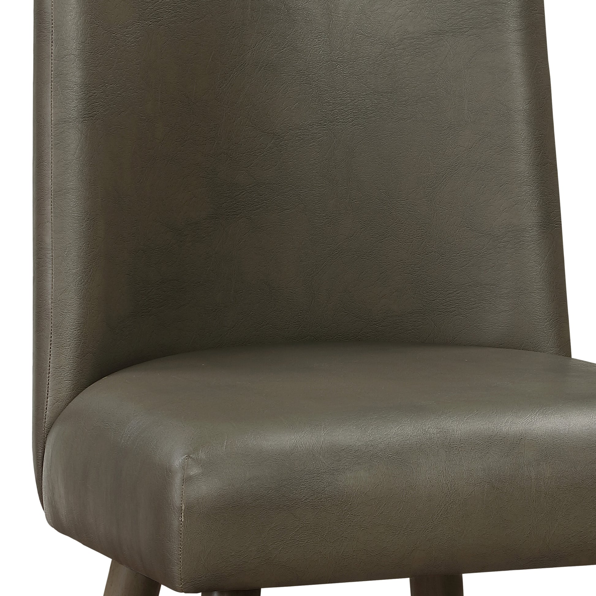 Grey And Grey Oak Upholstered Back Side Chairs Set Of 2 Solid Grey Dining Room Foam Rectangular Contemporary Side Chair Acacia Solid Back Set Of 2 Faux Leather