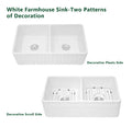 Farmhouse Apron Front White Ceramic Kitchen Sink White Ceramic