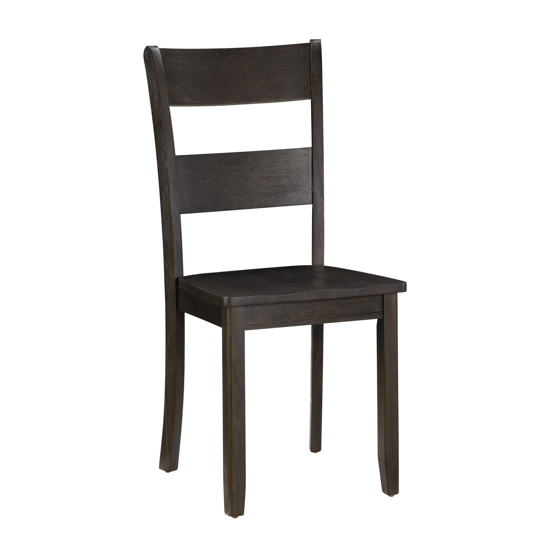 Distressed Walnut Ladder Back Side Chairs Set Of 2 Solid Distressed Brown Dining Room Rectangular Transitional Side Chair Acacia Ladder Back Set Of 2 Wood