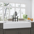 White Farmhouse Sink Deep Apron Sink Undermount Farmhouse Kitchen Sink Single Farm Sink White Ceramic