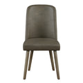 Grey And Grey Oak Upholstered Back Side Chairs Set Of 2 Solid Grey Dining Room Foam Rectangular Contemporary Side Chair Acacia Solid Back Set Of 2 Faux Leather