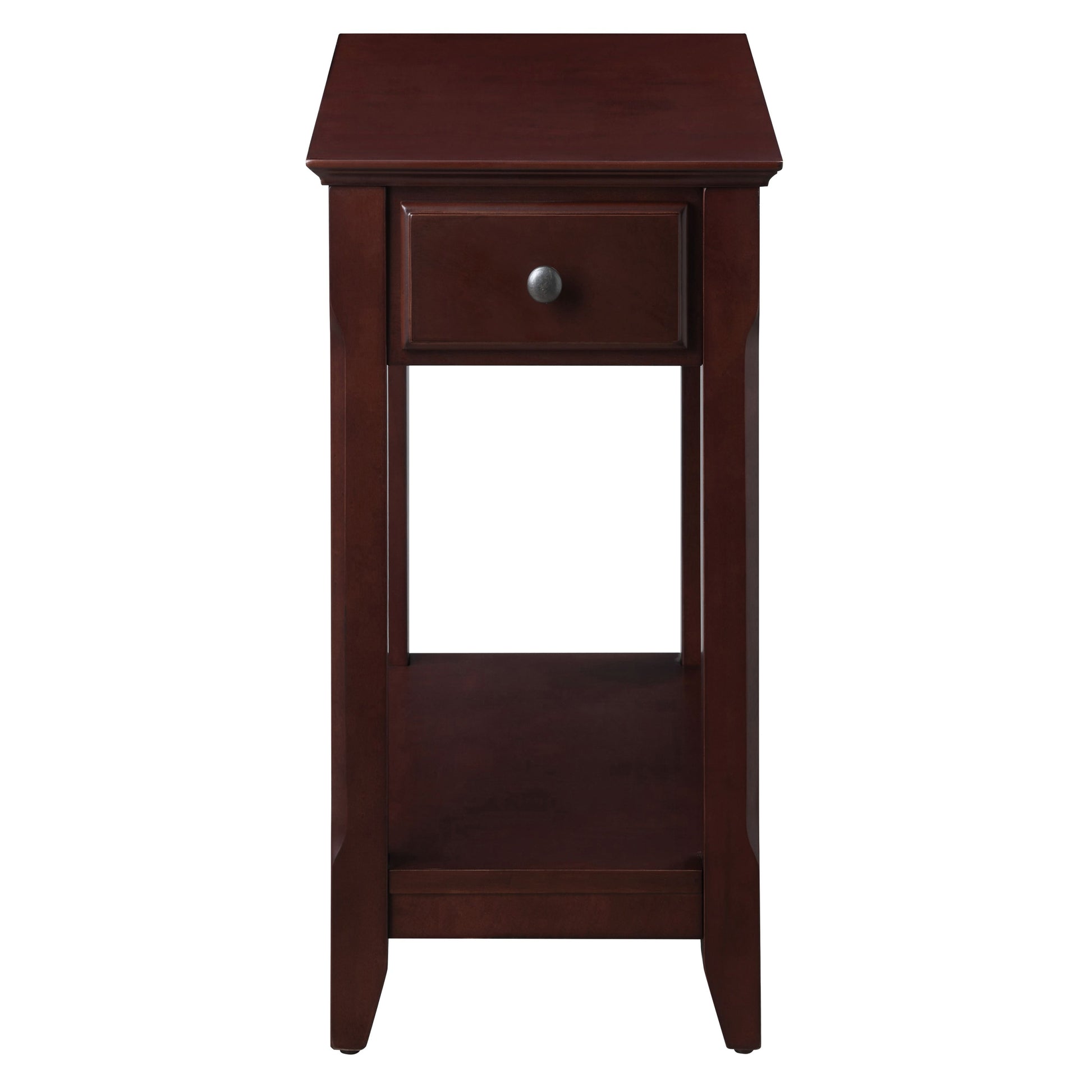 Espresso Accent Table With Bottom Shelf Espresso Primary Living Space Drawers Rectangular Wood