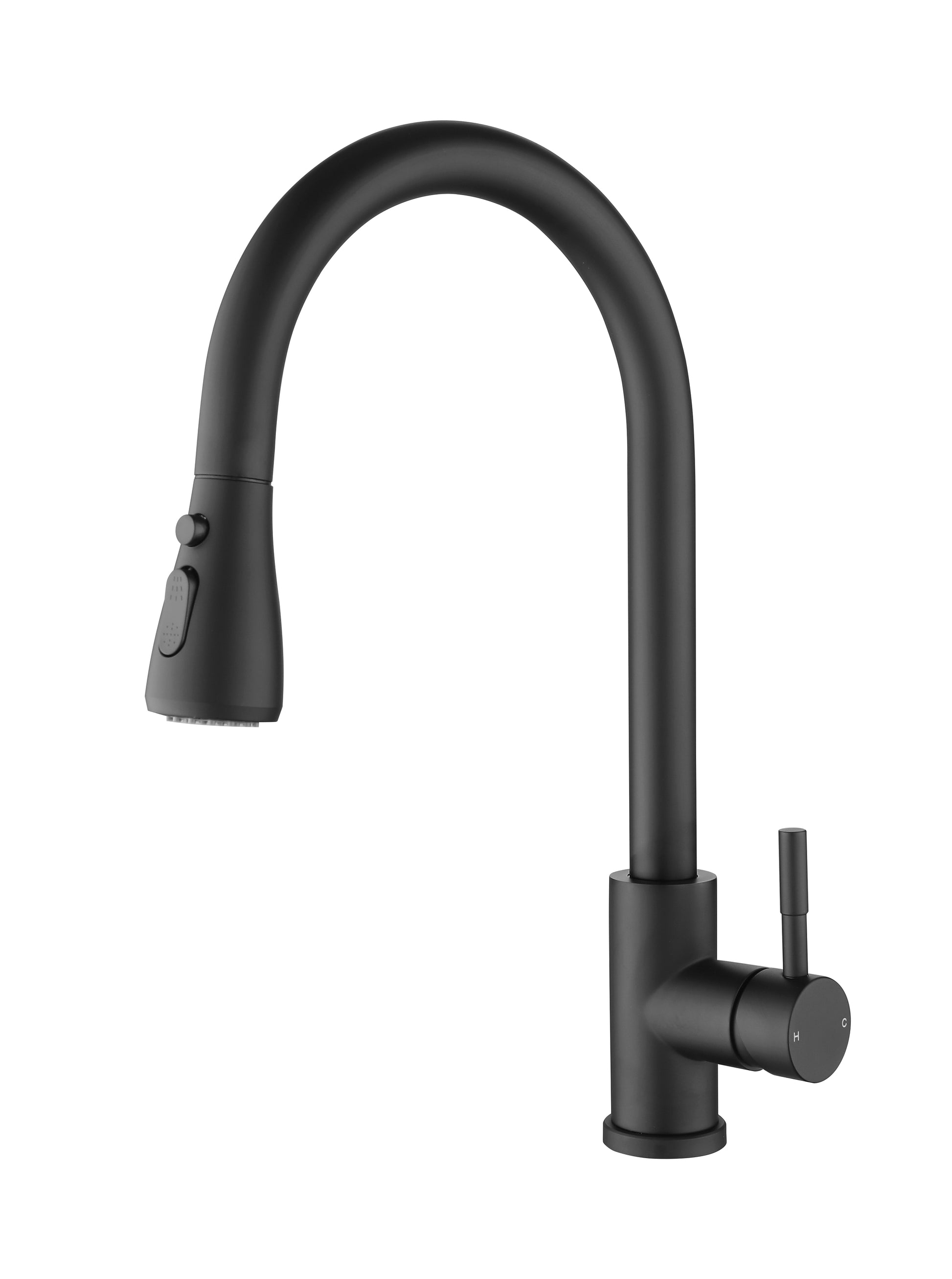 Kitchen Faucet With Pull Out Spraye Matte Black Stainless Steel