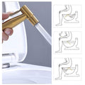 Bidet Sprayer For Toilet, Handheld Cloth Diaper Sprayer Brushed Gold Metal