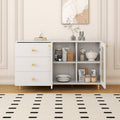 2403Modern Minimalist Side Cabinets, Dining Room Or Living Room Lockers White Mdf