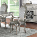 Grey And Vintage Bone White Arm Chairs Set Of 2 Solid Grey Dining Room Foam Rectangular Vintage Arm Chair Poplar Solid Back Set Of 2 Faux Leather
