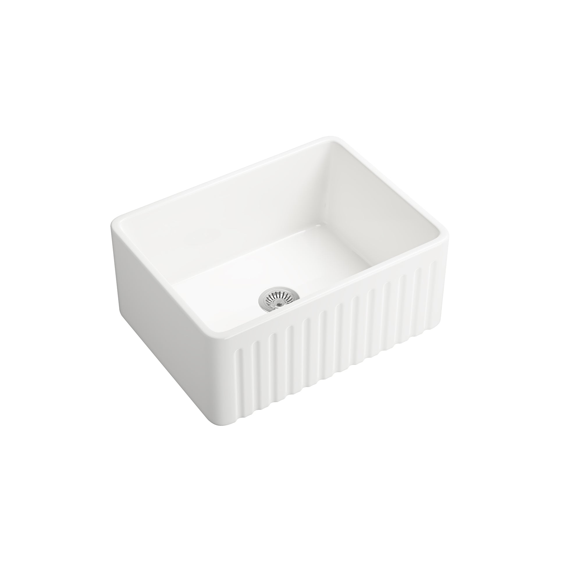 Farmhouse Apron Front White Ceramic Kitchen Sink White Ceramic