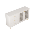 2403Modern Minimalist Side Cabinets, Dining Room Or Living Room Lockers White Mdf