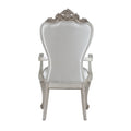 Cream And Golden Ivory Tufted Arm Chairs Set Of 2 Solid Cream Dining Room Foam Rectangular Glam Arm Chair Rubberwood Tufted Back Wood Fabric