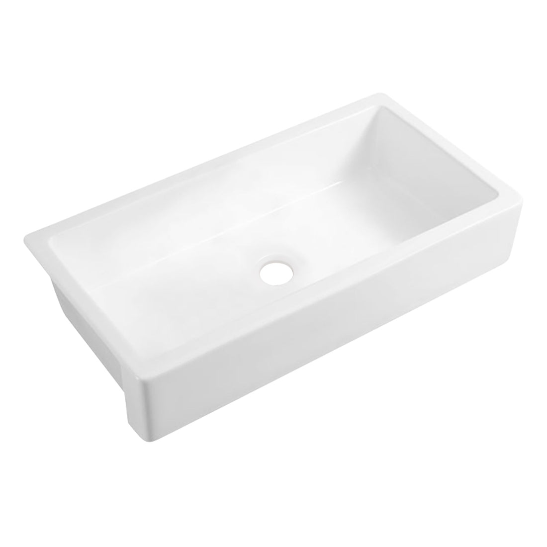 White Farmhouse Sink Deep Apron Sink Undermount Farmhouse Kitchen Sink Single Farm Sink White Ceramic