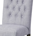 Grey And Grey Oak Side Chair With Button Tufted Set Of 2 Solid Grey Dining Room Foam Rectangular Side Chair Tufted Back Set Of 2 Linen