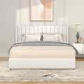 Same As B083119691 Anda Queen Size Ivory Boucle Upholstered Platform Bed With Patented 4 Drawers Storage, Tufted Headboard, Wooden Slat Mattress Support, No Box Spring Needed Box Spring Not Required Queen Ivory Bedroom