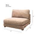 Bella Tan Corduroy U Shaped 3 Piece Sectional Tan Wood Corduroy 3 Seat