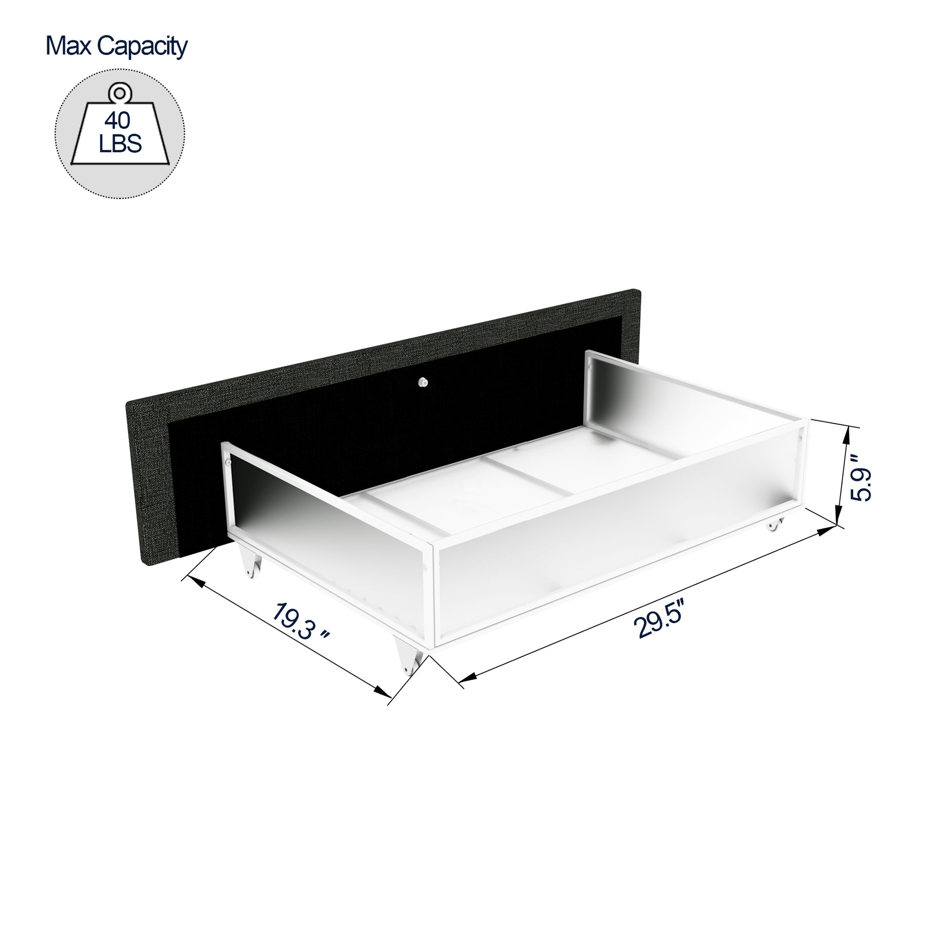 Same As B083115499 Anna Queen Size Gray Linen Upholstered Wingback Platform Bed With Patented 4 Drawers Storage, Modern Design Headboard With Tight Channel, Wooden Slat Mattress Support Box Spring Not Required Queen Gray Metal Bedroom