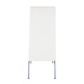 White And Chrome Armless Solid Back Side Chair Set Of 2 Solid Silver White Dining Room Foam Rectangular Contemporary Side Chair Solid Back Set Of 2 Faux Leather
