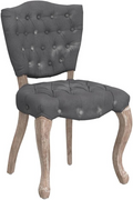 Kd Tufted Chair Wthr Set Of 2 Grey Mdf