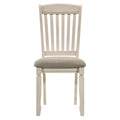 Tan And Cream Slatted Back Side Chairs Set Of 2 Solid Tan Dining Room Foam Rectangular Traditional Side Chair Rubberwood Slat Back Set Of 2 Wood Fabric