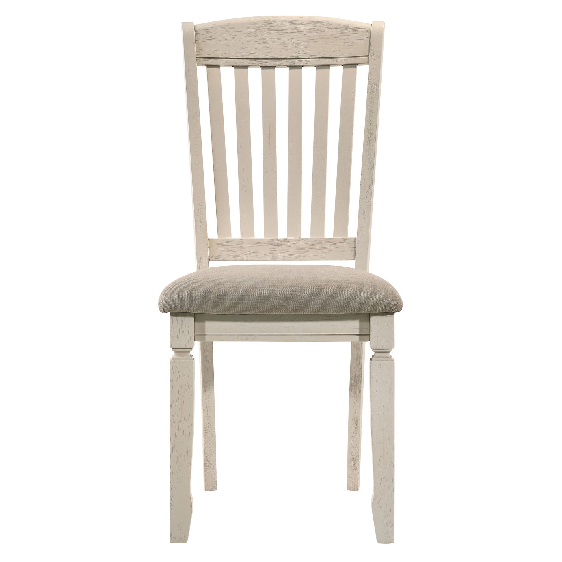 Tan And Cream Slatted Back Side Chairs Set Of 2 Solid Tan Dining Room Foam Rectangular Traditional Side Chair Rubberwood Slat Back Set Of 2 Wood Fabric