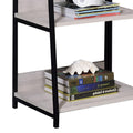 Natural And Black Ladder 5 Tier Bookshelf 5 Natural Black Wood Metal