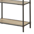 Antique Oak And Sandy Grey 4 Tier Bookcase 4 Natural Grey Wood Metal