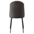 Grey And Black Tufted Back Dining Chairs Set Of 2 Solid Black Grey Dining Room Foam Rectangular Contemporary Side Chair Solid Back Set Of 2 Wood Fabric