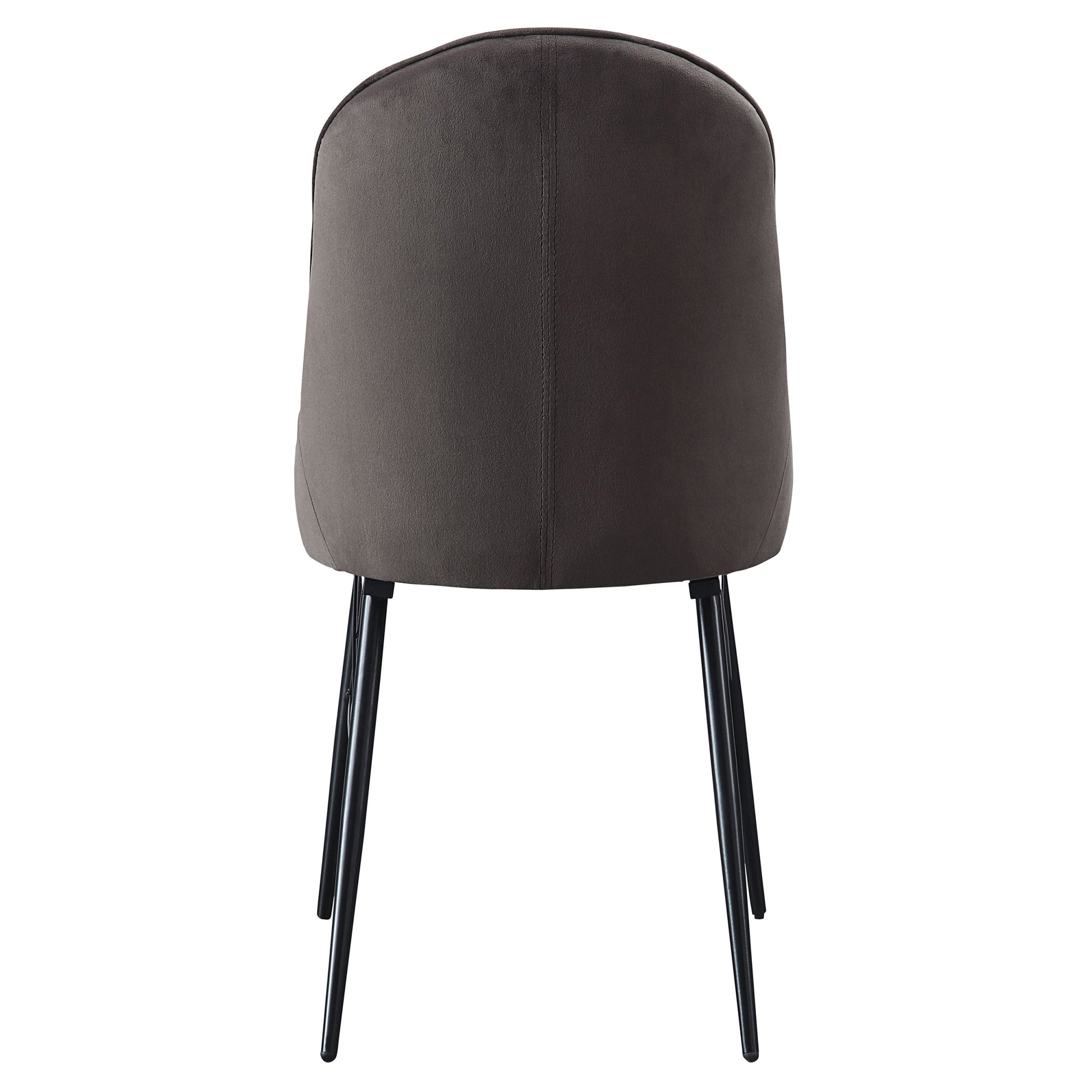 Grey And Black Tufted Back Dining Chairs Set Of 2 Solid Black Grey Dining Room Foam Rectangular Contemporary Side Chair Solid Back Set Of 2 Wood Fabric