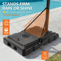 Outdoor Portable Basketball Rack, Suitable For Children And Adults, Durable Family Game Set Black Iron Plastic