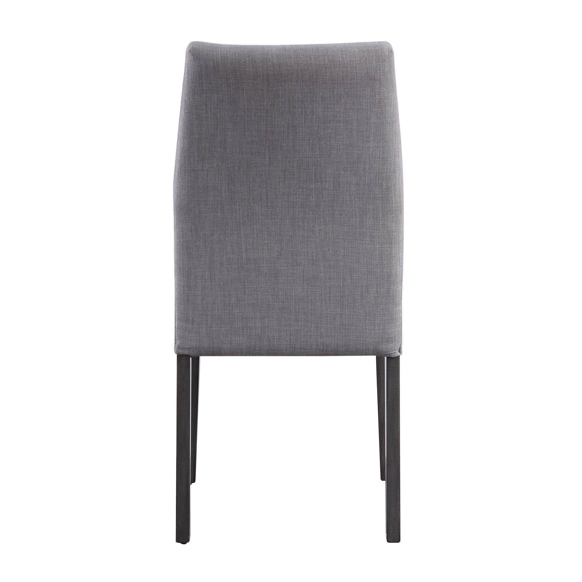 Dove Grey And Grey Oak Upholstered Side Chairs Set Of 2 Grey Dining Room Foam Rectangular Traditional Side Chair Solid Back Set Of 2 Wood Fabric