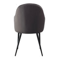 Dark Grey And Black Tufted Back Dining Chairs Set Of 2 Solid Dark Grey Dining Room Foam Rectangular Mid Century Modern Side Chair Solid Back Set Of 2 Wood Fabric