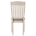 Tan And Cream Slatted Back Side Chairs Set Of 2 Solid Tan Dining Room Foam Rectangular Traditional Side Chair Rubberwood Slat Back Set Of 2 Wood Fabric