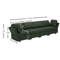 Fabric Modern Modular Sofa Couch With Storage Seats Modular Sectional Sofa 4 Seater Modular Couch For Living Room Green Green Polyester 4 Seat