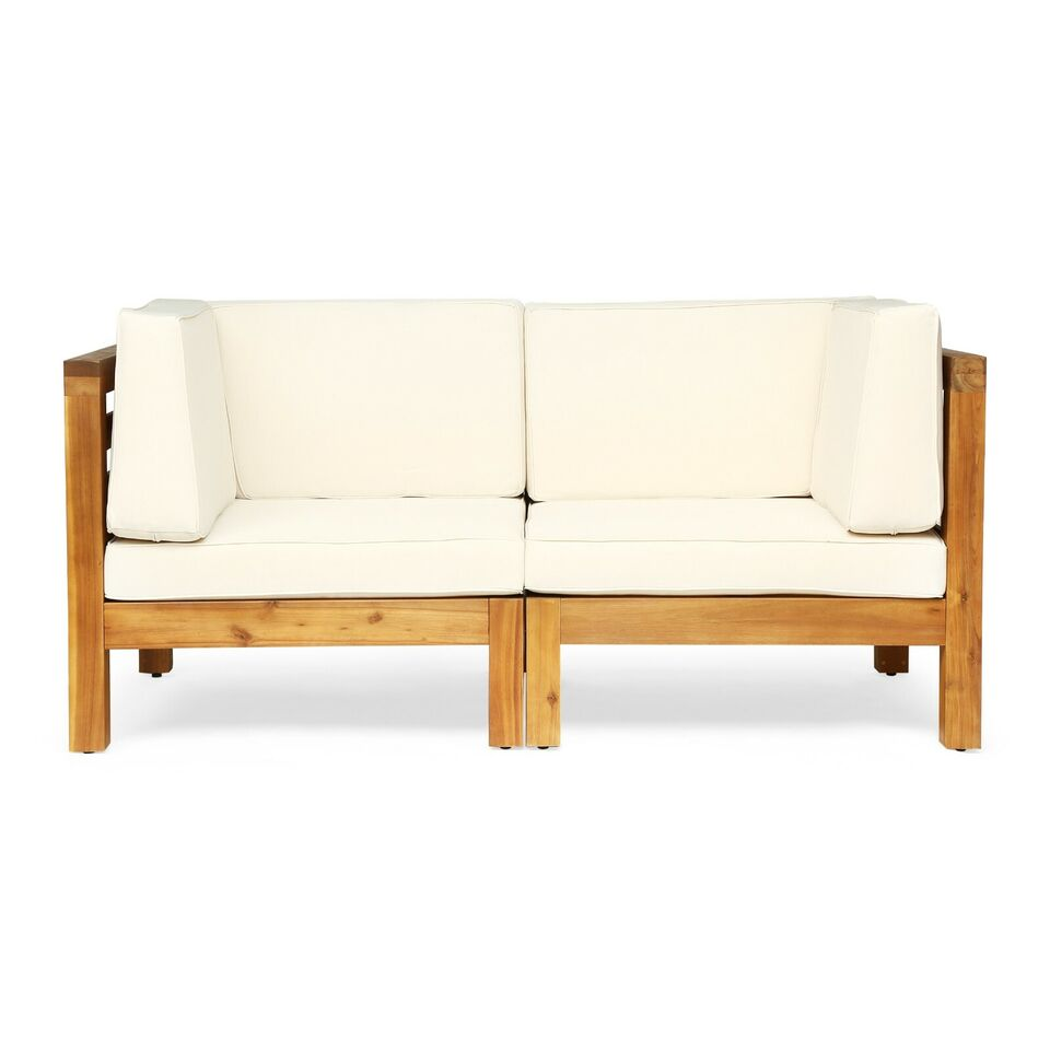 Oana 2 Pieceseat Set, Beige Beige Acacia Wood