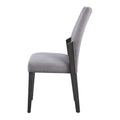 Dove Grey And Grey Oak Upholstered Side Chairs Set Of 2 Grey Dining Room Foam Rectangular Traditional Side Chair Solid Back Set Of 2 Wood Fabric